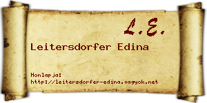 Leitersdorfer Edina névjegykártya
